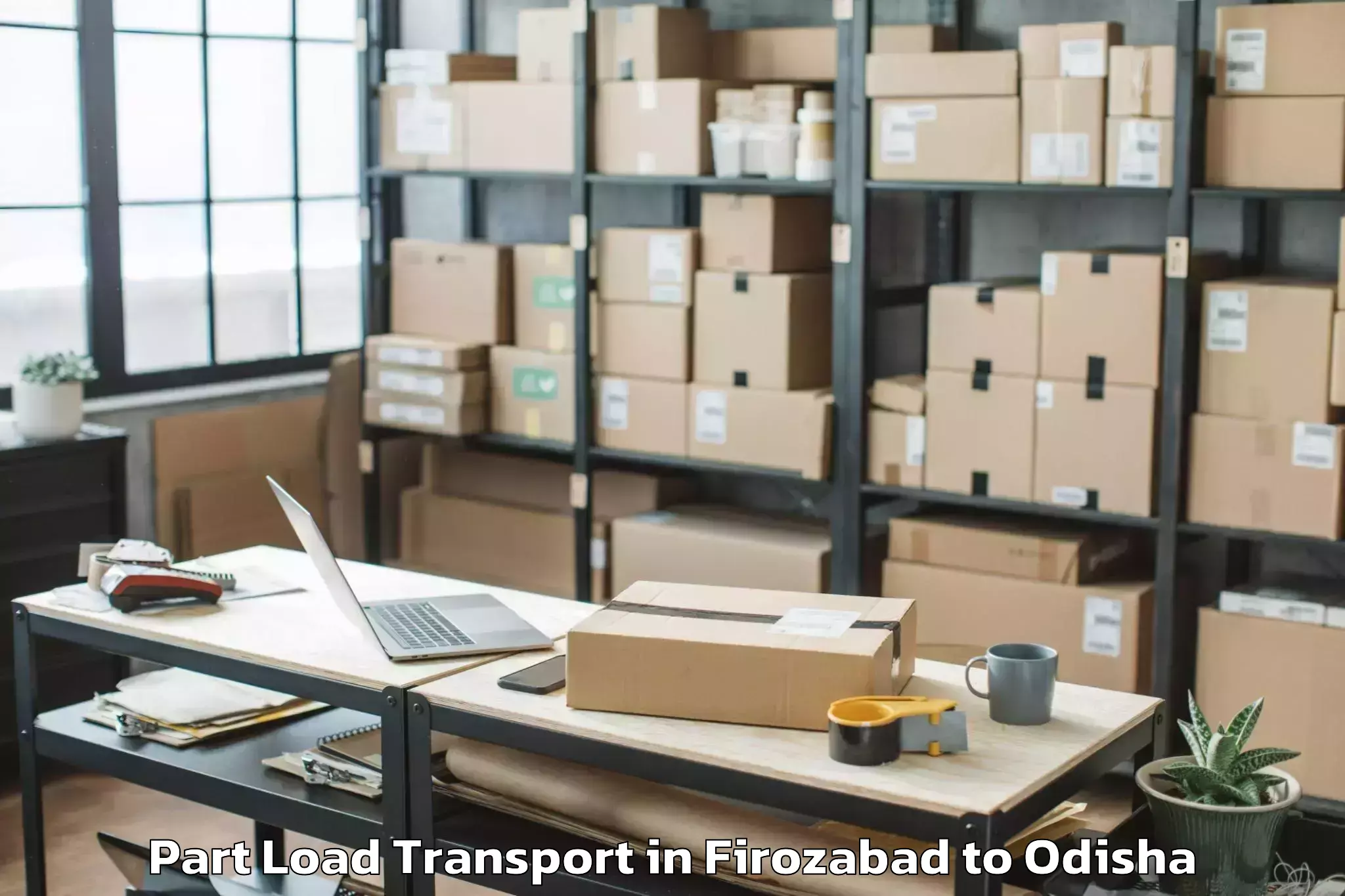 Easy Firozabad to Tangarapali Part Load Transport Booking